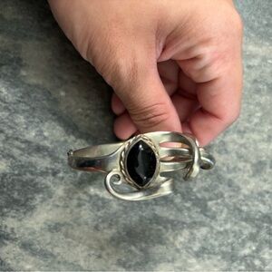 Elegant Silver and Black Women's Bracelet